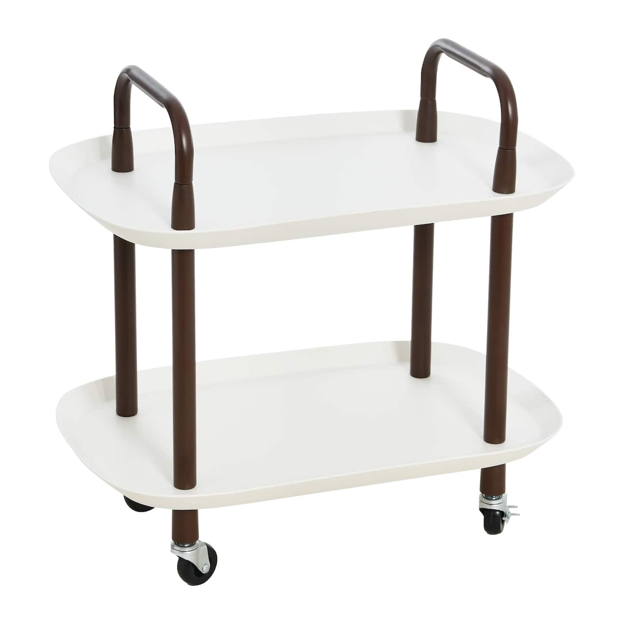 Hello Honey® Main + Mesa™ 2-Tier Modern Plastic and Metal Trolley